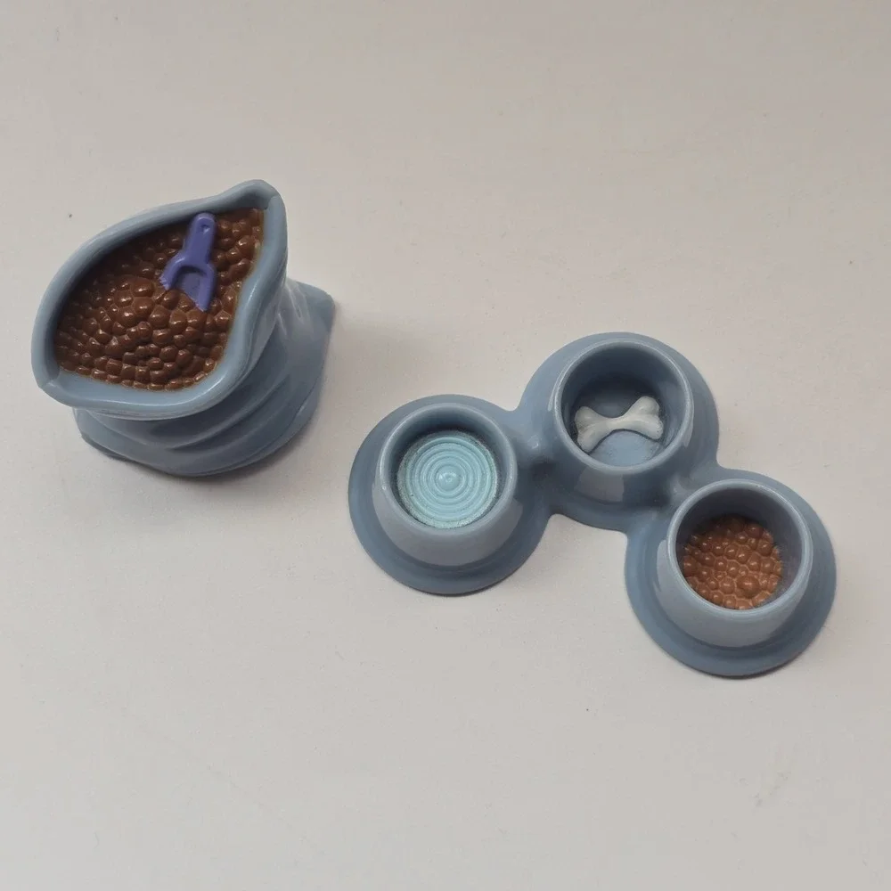Fisher Price Loving Family Pet Food Accessories Dog Food Bag Bowl Bone Dollhouse